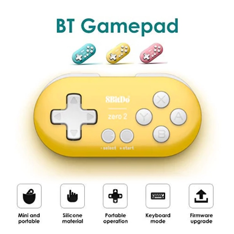 8BitDo Zero 2 Bluetooth gamepad (Yellow edition)