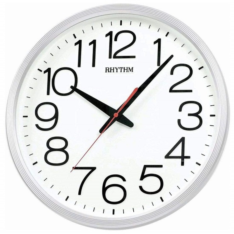 Rhythm Basic Plastic Wall Clock, White - CMG495NR03