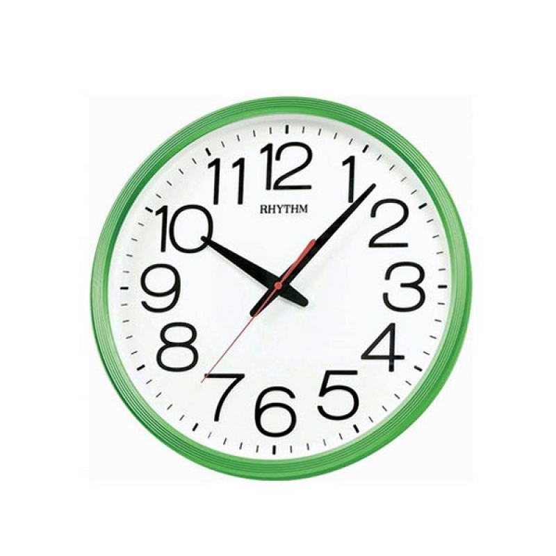 Rhythm Basic Plastic Wall Clock, Green - CMG495NR05