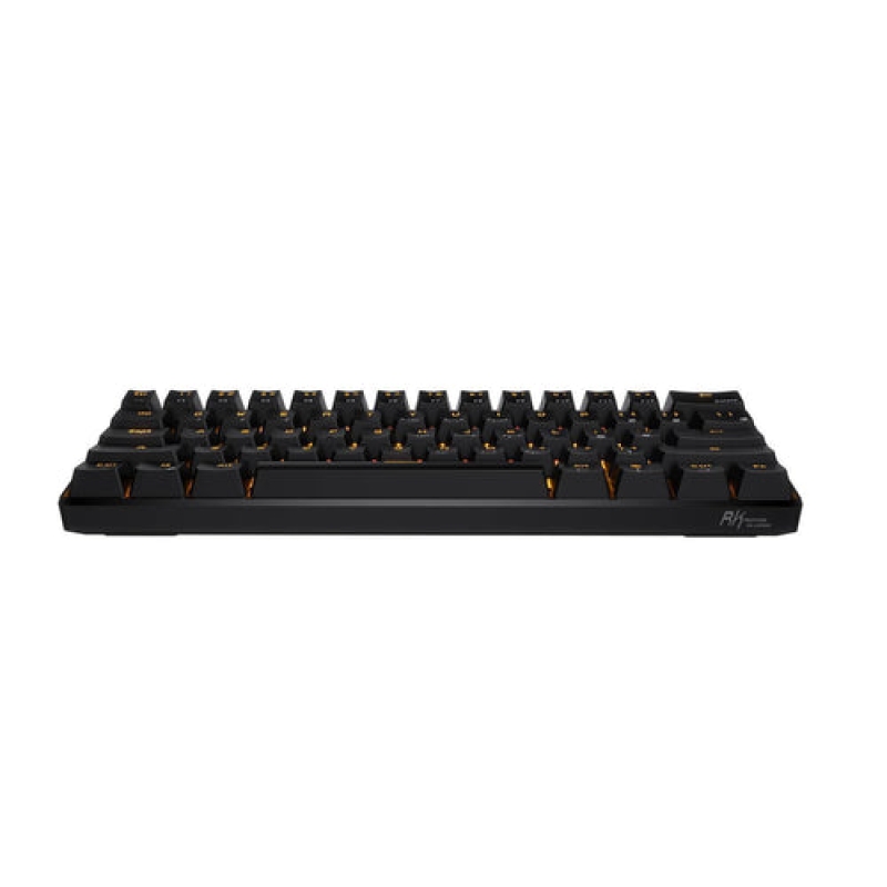 لوحة مفاتيح ميكانيكية سوداء Rk61 ثلاثي الوضع 61 مفتاحًا قابل للتبديل السريع