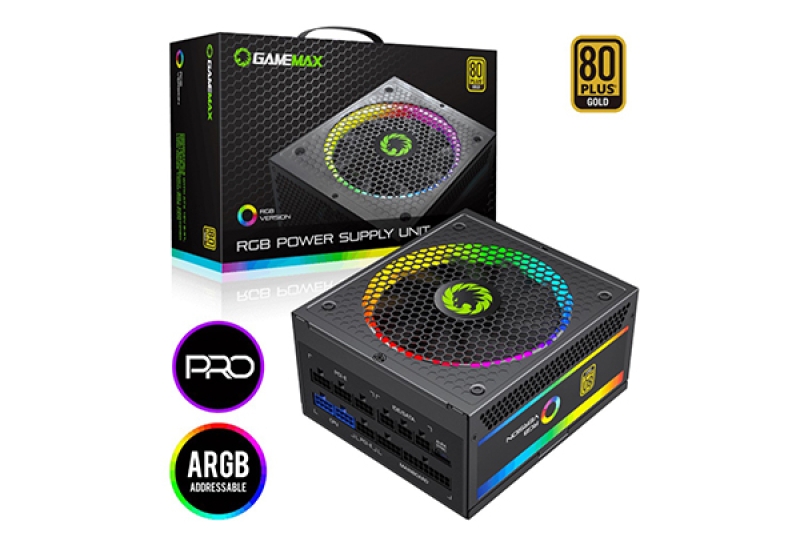 وحدة تزويد الطاقة للالعاب GameMax RGB750 PRO 750W 80 Plus Gold RGB