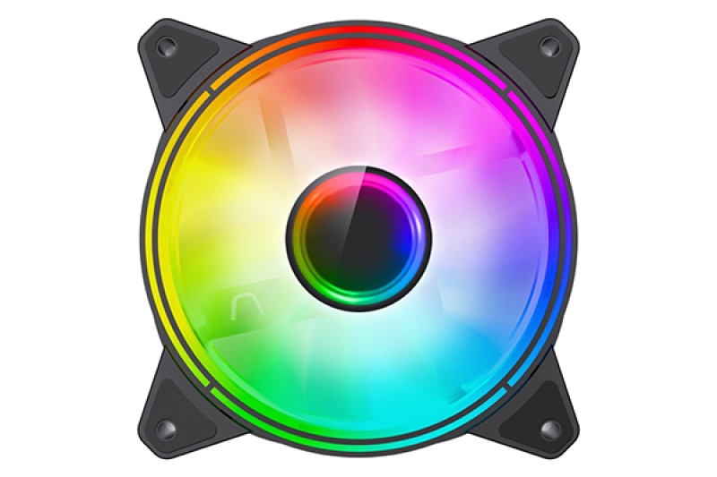 مروحة حافظة الالعاب GameMax FN-12 Rainbow-Q-Infinity مقاس 120 ملم RGB