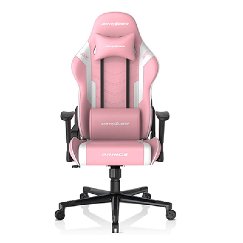 DXRacer Prince Series Gaming Chair - Pink/White