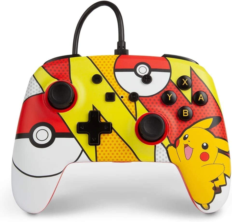 وحدة التحكم السلكية المحسنة PowerA Pokémon (Pikachu Pop Art) لجهاز Nintendo Switch