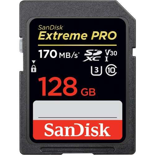 SANDISK EXTREME PRO SDXC 128GB UHS-1 MEMORY CARD 170MB/S