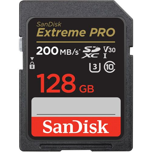 SANDISK EXTREME PRO 128GB SDHC/SDXC UHS-I MEMORY CARD 200/90MB/S