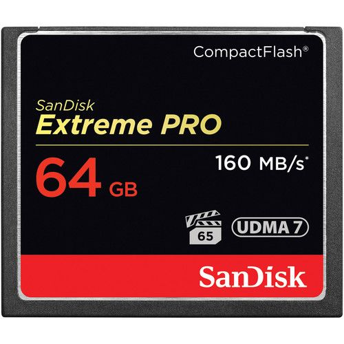 SANDISK 64GB EXTREME PRO CF MEMORY CARD (160MB/S)