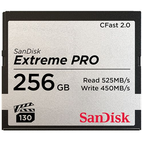 SANDISK EXTREME PRO CFAST 2.0 256GB 525 MB/S 3500X