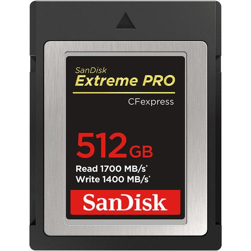 SANDISK 512GB EXTREME PRO CFEXPRESS CARD TYPE B 1700 / 1400 MB/S