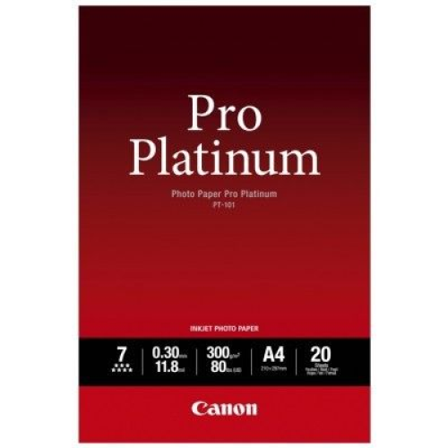CANON PT-101 PHOTO PAPER PRO PLATINUM A4 / 20 SHEETS