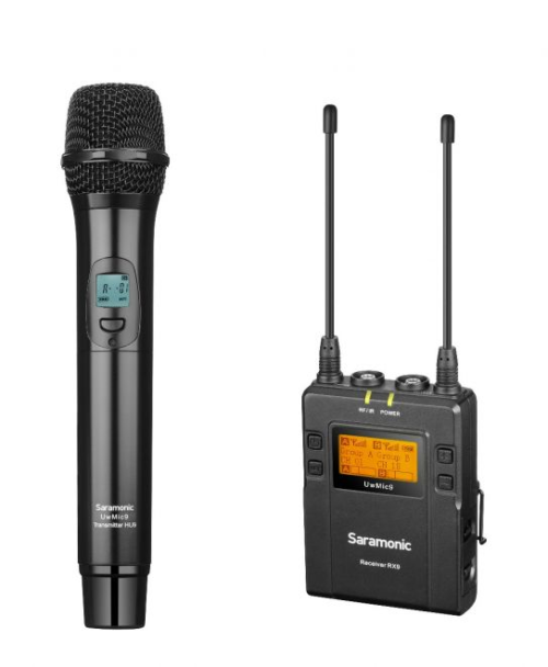 Saramonic UWMIC9 KIT4 RX9+HU9 UHF Wireless Microphone Kit (RX9+HU9)