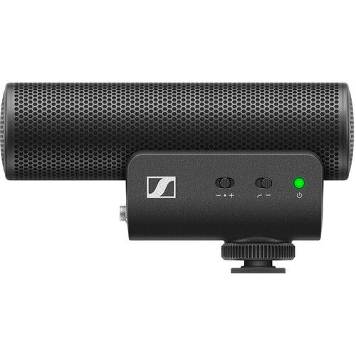 SENNHEISER MKE 400 is a highly directive on-camera microphone with built-in wind protection and shock absorption