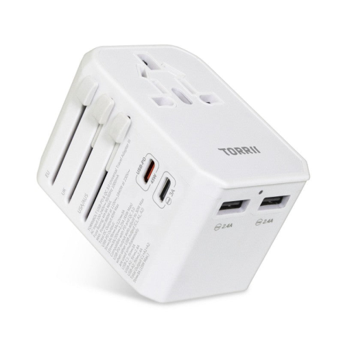 TorriiBolt USB-PD & QC 3.0 Universal Travel Adapter III – White