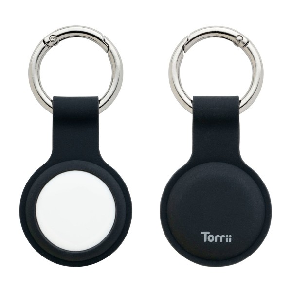 توري بونجيلي حلقة مفاتيح من السيليكون و الفولاذ لآبل ايرتاج - أسود