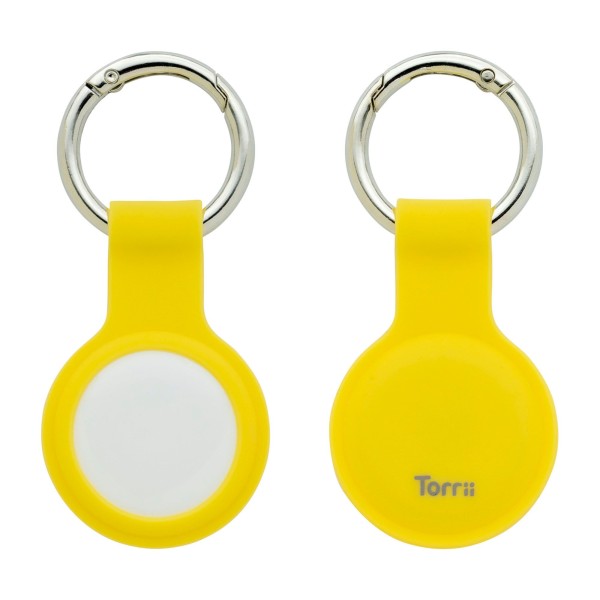 توري بونجيلي حلقة مفاتيح من السيليكون و الفولاذ لآبل ايرتاج - أصفر