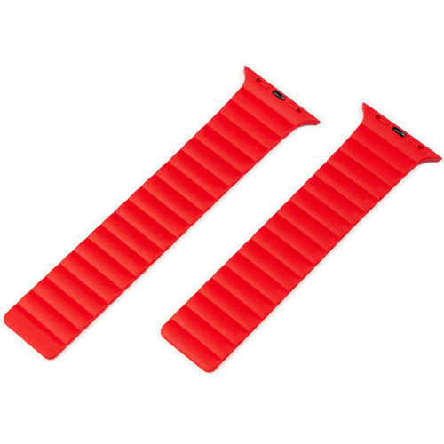 توري ساتورن سيليكون مغناطيسي لساعة أبل ألترا 49/45/44/42 مم – احمر