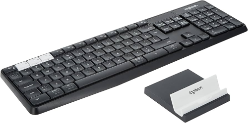 Logitech K375s Multi-Device Wireless Keyboard and Stand Combo - Graphite/OffWhite - ENG