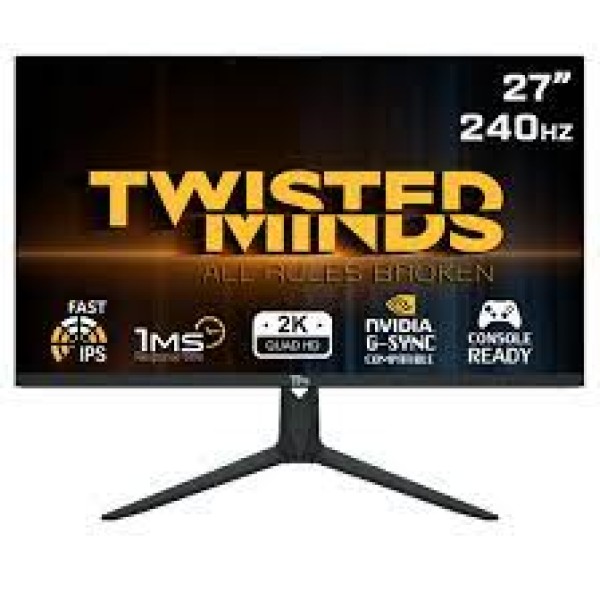 Twisted Minds 27" QHD, 240HZ, IPS, 2.1 HDMI Gaming Monitor