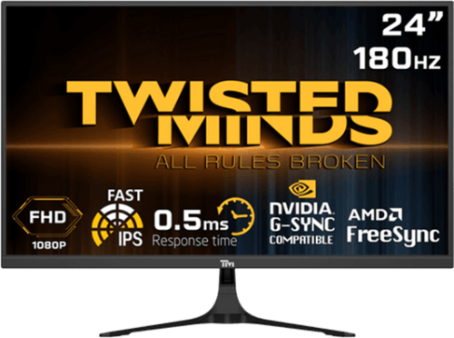 شاشة ألعاب Twisted Minds مقاس 23.8 بوصة ,180 هرتز, 1 مللي ثانية Fast IPS, HDR, HDMI 2.0, FHD للألعاب
