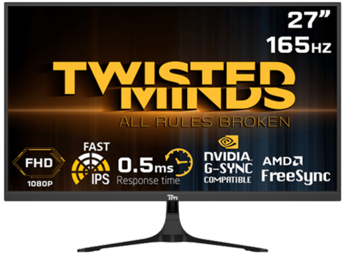 شاشة ألعاب Twisted Minds مقاس 27 بوصة,  165 هرتز, IPS سريعة, HDR, FHD
