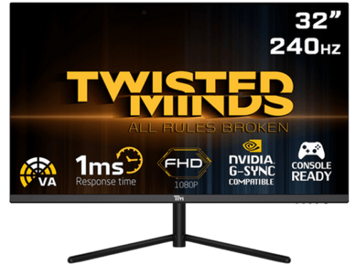 Twisted Minds 32 FHD 240Hz, VA, 1ms, HDR, HDMI2.1, 2*DP1.4 Gaming Monitor