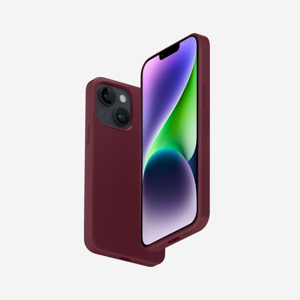 Smartix Premium Silicone Magnetic Case for iPhone 14 Max Plum Colour