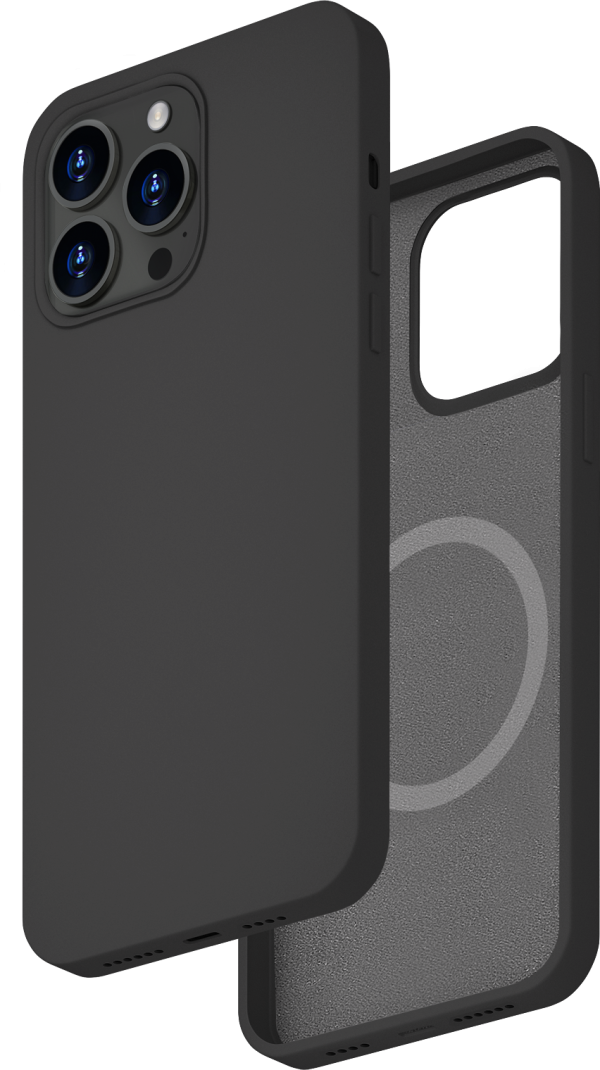 Smartix Premium Silicone Magnetic Case for iPhone 15 Pro Max Black