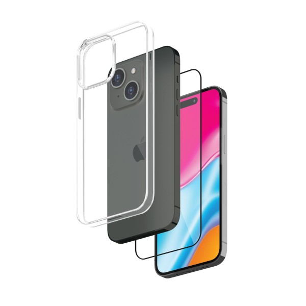 Smartix Premium Bundle for iPhone 15 - Glass + Case