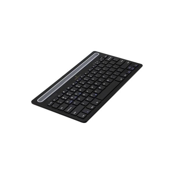 Smart Premium Universal Rechargeable Bluetooth Keyboard Compatible with Multi Devices Support English/Arabic Keys - Black
