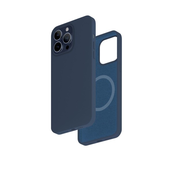 Smartix Premium Silicone Magnetic Case for iPhone 15 Pro Max Blue