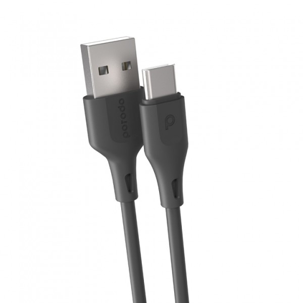 Porodo USB Cable Type-C Connector 3A Durable Fast Charge and Data Cable (2m ,3A)
