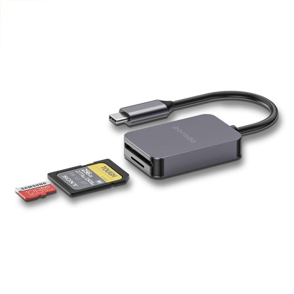 Porodo 2in1 USB-C Card Reader
