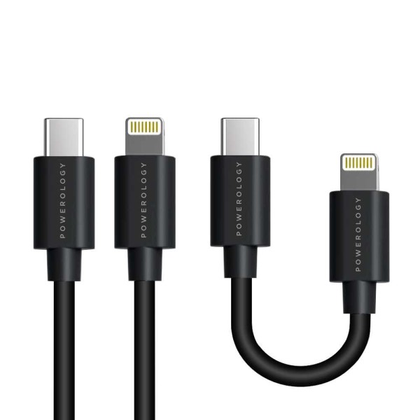 Powerology USB-C to Lightning MFI Cable Combo (0.9m + 0.9m )