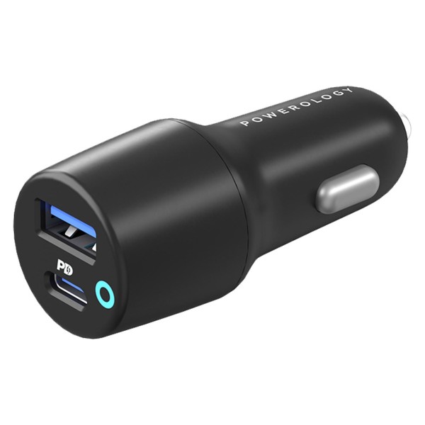Powerology 38W Ultra-Quick Car Charger Dual Output