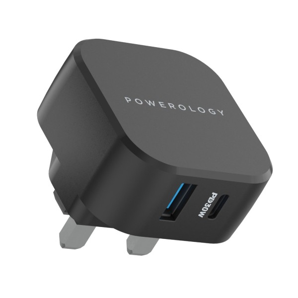 Powerology Ultra-Compact Quick Charger 30W USB-C Power Delivery