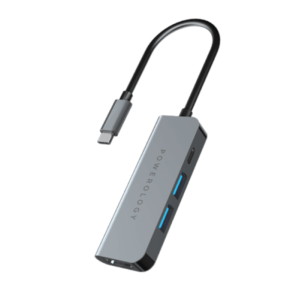 Powerology 4in1 USB-C Hub with HDMI / USB 3.0