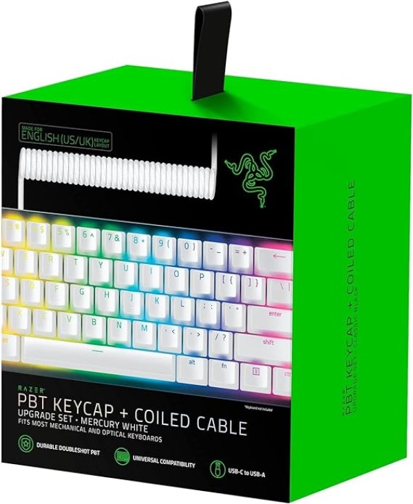Razer PBT Keycaps + Coiled Cable Upgrade Set