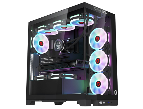 GAMEON Emperor Midnight IV Series 7 Fans Mid Tower Gaming Case