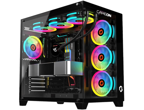 GAMEON Emperor Midnight Series 7 Fans Mid Tower Gaming Case