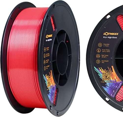 Lotmaxx Silk / High Gloss PLA Filament Red