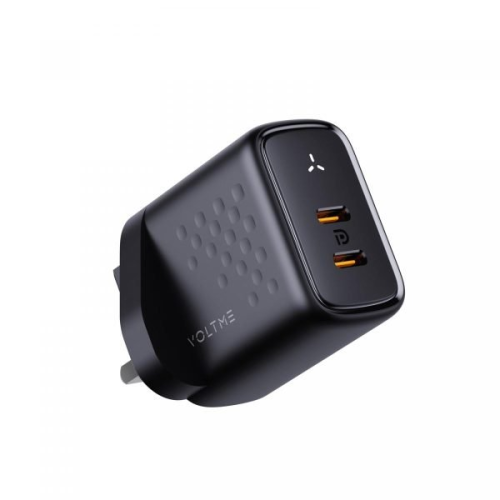 Voltme Revo 35 Duo Lite Two Type C ports. Wall Charger (35W) Black 