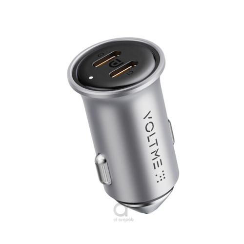 Voltme Cazo 30 CC Car Charger (30W) Silver Grey
