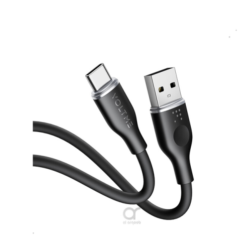 Voltme Powerlink Moss Liquid Silicon Cable USB A to Type C 3A / 1M (60W) Black