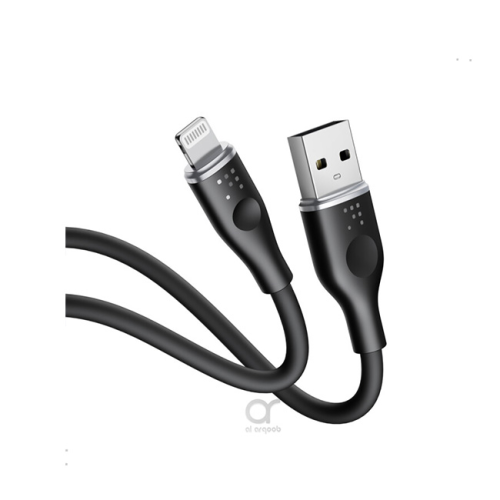 Voltme Powerlink Moss Liquid Silicon Cable USB A to Lightning 3A / 1.2M Zinc-Alloy Connector Black