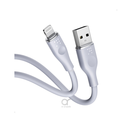 Voltme Powerlink Moss Liquid Silicon Cable USB A to Lightning 3A / 1.2M Zinc-Alloy Connector Gray