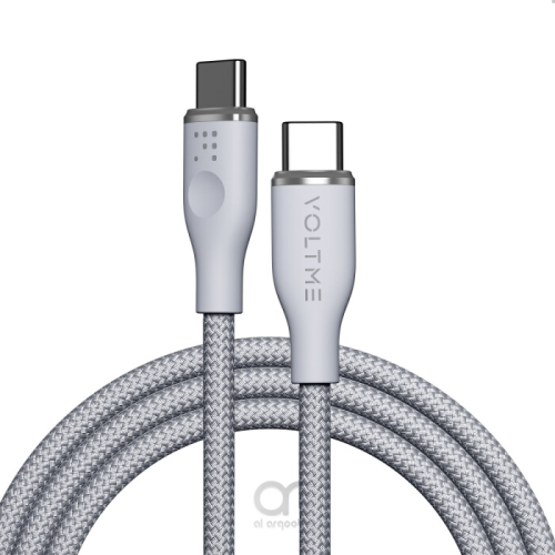 Voltme Powerlink Rugg Double Nylon Cable Type C to Type C 3A / 1M (60W) Gray