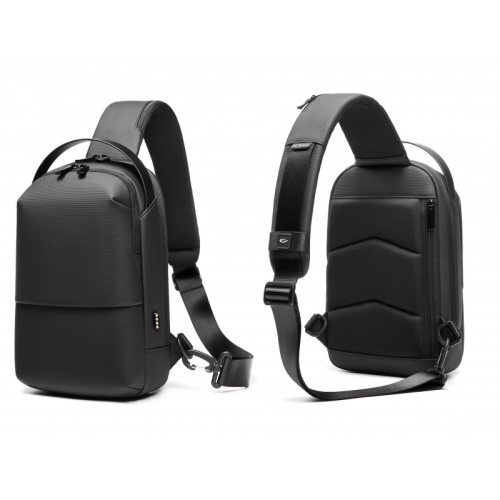 Travel Backpacks Lifestyle WaterProof PU Backpack with USB-A Port up Black Black 