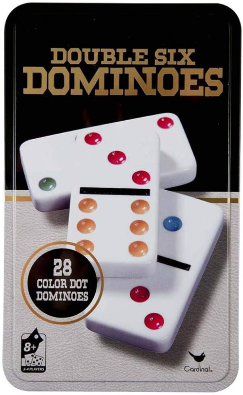 Double 6 color dot Dominoes