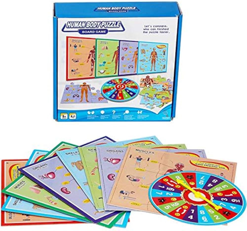 Human body puzzle board game