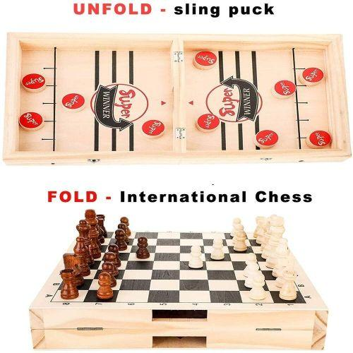 2in 1 Foldable sling puck and Chess
